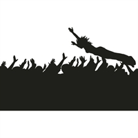 Wallsticker: "Crowd surfing"